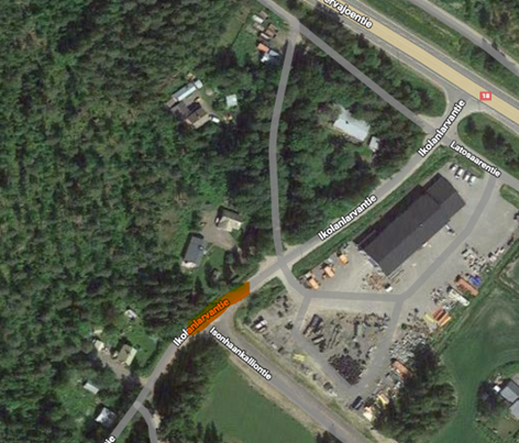 Ikolanlarvantien ja Isohaankalliontien risteysalueen kaivuualue